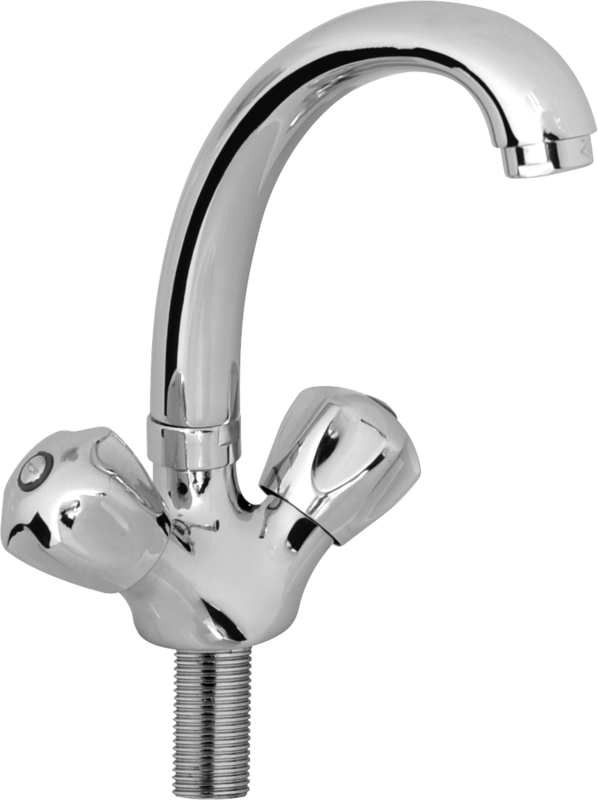2303-27 Kuğu Lavabo Bataryası Kuyruklu Lüks