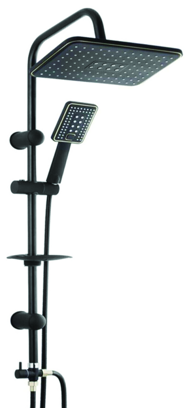 77800-03 Duş Seti Kare Siyah