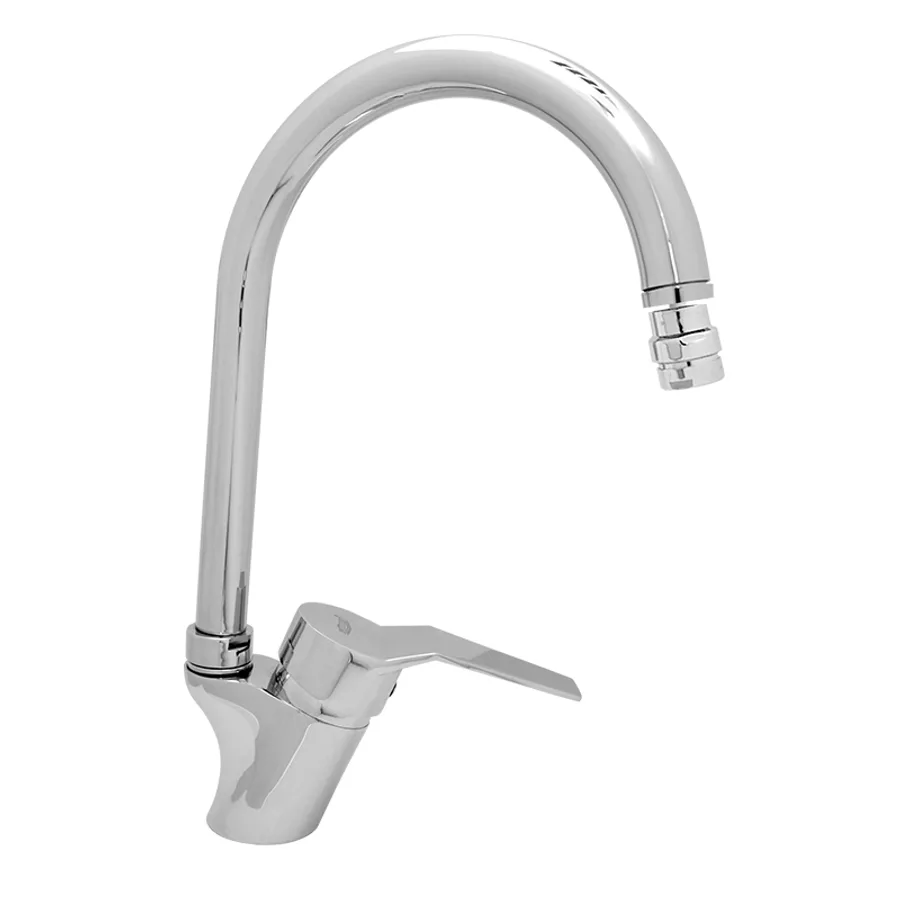 9533 Swan Neck Sink Mixer, Swivel Spout, Chrome