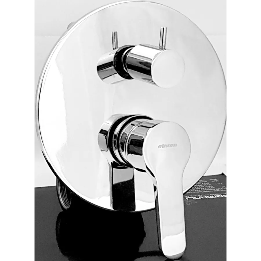 9740 Complete Bath Mixer Set with Outlet, 18 cm, Chrome