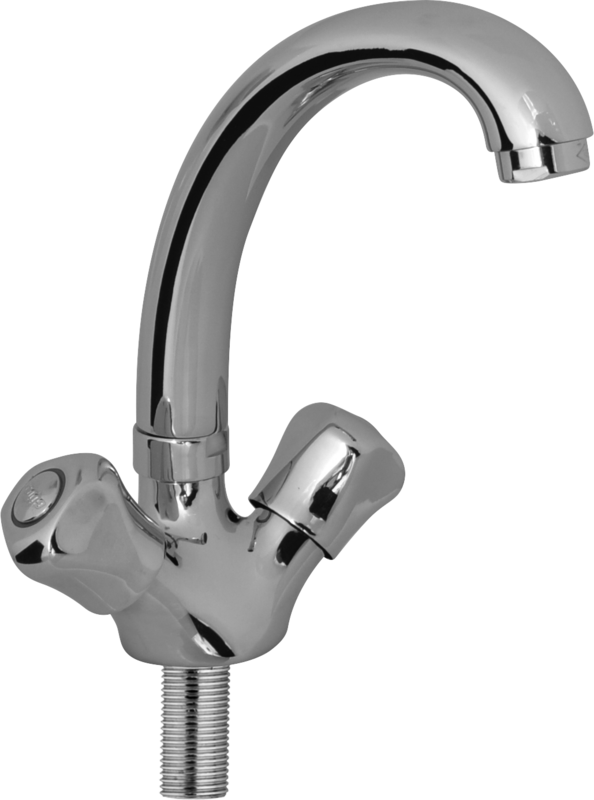 3203-27 Kuğu Lavabo Bataryası Kuyruklu Lüks